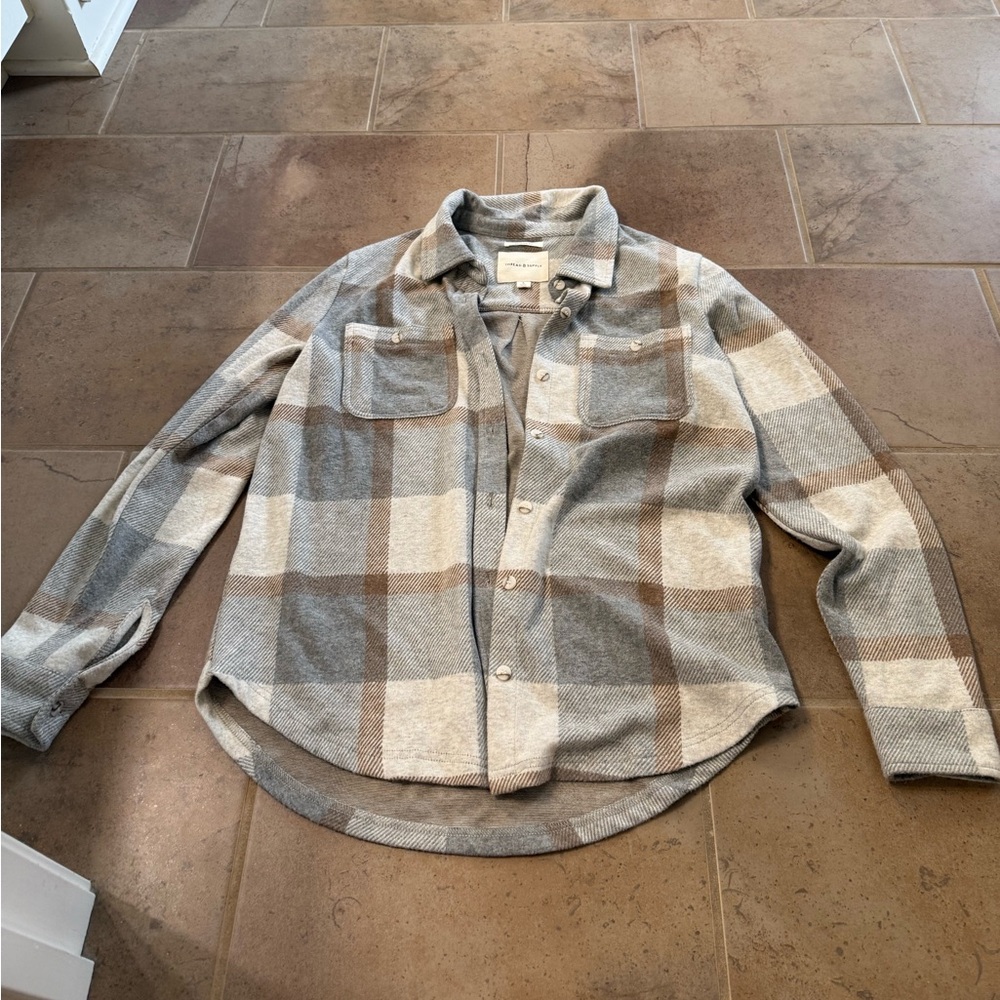 Thread and Supply long sleeve button up plaid small